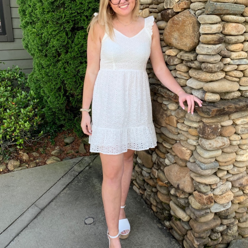 White Embroidered / Lace Dress